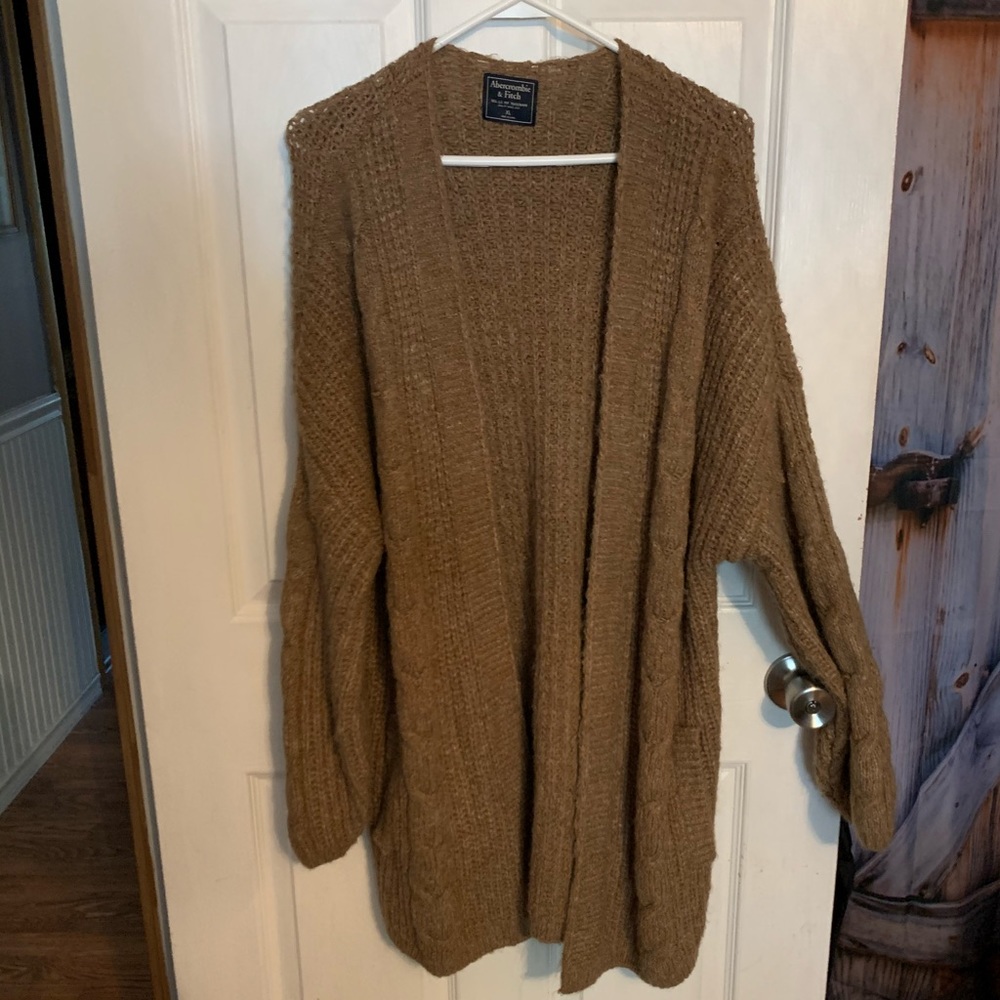 Abercrombie & Fitch brown cardigan